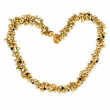 Load image into Gallery viewer, Golden-Green Keshi Pearl &amp; Black Onyx Necklace