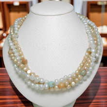 Load image into Gallery viewer, Small Baroque Pearl Twist Necklace with Sterling Silver