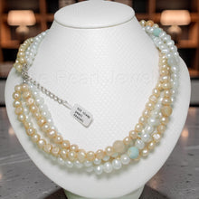 Load image into Gallery viewer, Small Baroque Pearl Twist Necklace with Sterling Silver