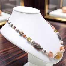 Load image into Gallery viewer, Baroque Pearl &amp; Star Coin Pearl with Agate Necklace – .925 Silver