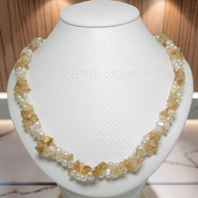 Load image into Gallery viewer, Citrine &amp; Pearl Twist Necklace – 2-in-1 Sterling Silver