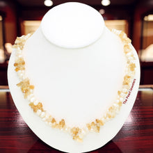 Load image into Gallery viewer, Citrine &amp; Pearl Twist Necklace – 2-in-1 Sterling Silver