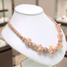 Load image into Gallery viewer, Baroque Pearl &amp; Agate Gemstone Necklace – .925 Silver