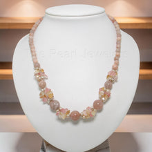 Load image into Gallery viewer, Baroque Pearl &amp; Agate Gemstone Necklace – .925 Silver