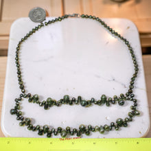 Load image into Gallery viewer, Green Baroque Pearl Layered Necklace – .925 Silver Clasp