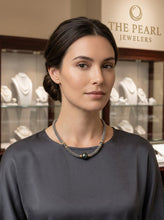 Load image into Gallery viewer, Beautiful Black Tahitian Pearl &amp; Silver 925 Bali Beads Necklace