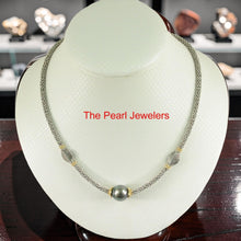 Load image into Gallery viewer, Unique Design Black Tahitian Pearl &amp; Bali Beads Necklace