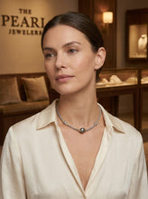 Load image into Gallery viewer, Unique Design Black Tahitian Pearl &amp; Bali Beads Necklace