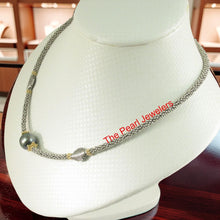 Load image into Gallery viewer, Unique Design Black Tahitian Pearl &amp; Bali Beads Necklace