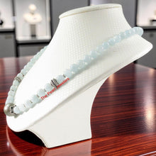 Load image into Gallery viewer, Natural Aquamarine &amp; Silver Beads Gray Tahitian Pearl Necklace