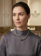 Load image into Gallery viewer, 16mm Black Tahitian Pearl with Silver 925 Bali Beads Necklace
