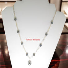 Load image into Gallery viewer, 14k Gold-Filled Labradorite &amp; Black Tahitian Pearl Handcrafted Necklace