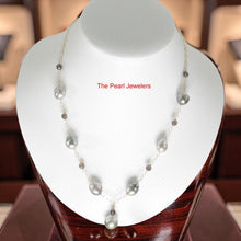 Load image into Gallery viewer, 14k Gold-Filled Seven Baroque Gray Tahitian Pearls &amp; Smoky Quartz Necklace