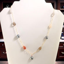 Load image into Gallery viewer, Gold-Filled Rutilated Quartz &amp; Baroque Tahitian Pearls Necklace (Style B)