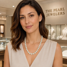 Load image into Gallery viewer, Natural Celadon Green Jade &amp; 14k Yellow Gold Beads Necklace