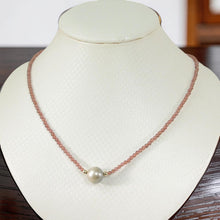 Load image into Gallery viewer, Tahitian Pearl, Garnet &amp; 14k Yellow Gold Beads Necklace
