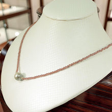 Load image into Gallery viewer, Tahitian Pearl, Garnet &amp; 14k Yellow Gold Beads Necklace