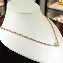 Load image into Gallery viewer, Tahitian Pearl, Garnet &amp; 14k Yellow Gold Beads Necklace