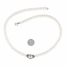 Load image into Gallery viewer, Khaki Tahitian Pearl with Freshwater Pearls &amp; Silver Bali Beads Necklace