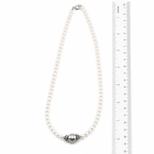 Load image into Gallery viewer, Khaki Tahitian Pearl with Freshwater Pearls &amp; Silver Bali Beads Necklace