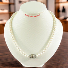 Load image into Gallery viewer, Khaki Tahitian Pearl with Freshwater Pearls &amp; Silver Bali Beads Necklace