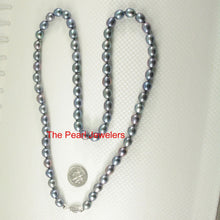 Load image into Gallery viewer, Peacock Raindrop Pearl Necklace with 14k White Gold Clasp