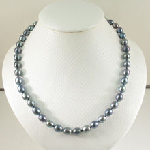 Load image into Gallery viewer, Peacock Raindrop Pearl Necklace with .925 Silver Clasp – 24”
