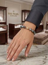 Load image into Gallery viewer, Baroque Black Tahitian Pearl Bracelet – Hand Knotted (7.25”)