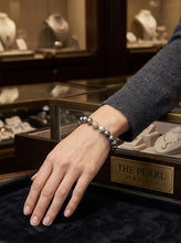 Load image into Gallery viewer, Baroque Black Tahitian Pearl Bracelet – Hand Knotted (7.75”)