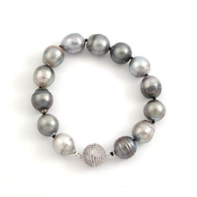 Load image into Gallery viewer, Large Tahitian Baroque Pearl Bracelet – Hand Knotted (7.75”)