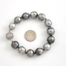 Load image into Gallery viewer, Large Tahitian Baroque Pearl Bracelet – Hand Knotted (7.75”)