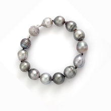 Load image into Gallery viewer, Large Tahitian Baroque Pearl Bracelet – Hand Knotted (7.75”)