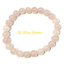 Load image into Gallery viewer, 750005-Genuine-Natural-Rose-Quartz-Beads-Stretchy-Bracelet