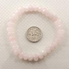 Load image into Gallery viewer, 750009 Genuine &amp; Natural Rose Quartz Roundel Faceted Beads Endless Bracelet