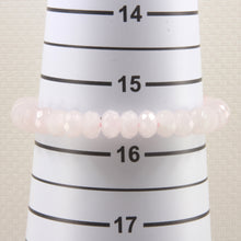 Load image into Gallery viewer, 750009 Genuine &amp; Natural Rose Quartz Roundel Faceted Beads Endless Bracelet