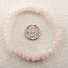 Load image into Gallery viewer, 750009 Genuine &amp; Natural Rose Quartz Roundel Faceted Beads Endless Bracelet