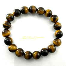 Load image into Gallery viewer, 750029-Genuine-Brown-Tiger-Eye-Gemstone-Stretchy-Elastic-Bracelet