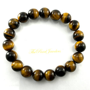 750029-Genuine-Brown-Tiger-Eye-Gemstone-Stretchy-Elastic-Bracelet