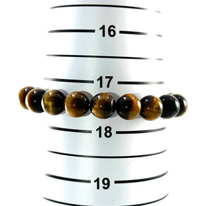 750029-Genuine-Brown-Tiger-Eye-Gemstone-Stretchy-Elastic-Bracelet