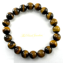 Load image into Gallery viewer, 750029-Genuine-Brown-Tiger-Eye-Gemstone-Stretchy-Elastic-Bracelet