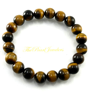 750031-Genuine-Brown-Tiger-Eye-Gemstone-Stretchy-Elastic-Bracelet