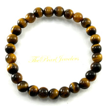 Load image into Gallery viewer, 750032-Genuine-Brown-Tiger-Eye-Gemstone-Stretchy-Elastic-Bracelet