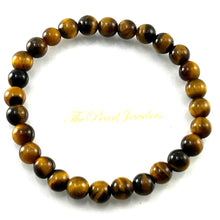 Load image into Gallery viewer, 750032-Genuine-Brown-Tiger-Eye-Gemstone-Stretchy-Elastic-Bracelet