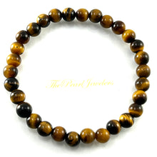 Load image into Gallery viewer, 750032-Genuine-Brown-Tiger-Eye-Gemstone-Stretchy-Elastic-Bracelet