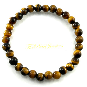 750032-Genuine-Brown-Tiger-Eye-Gemstone-Stretchy-Elastic-Bracelet