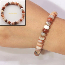 Load image into Gallery viewer, 750090-Roundel-Multi-Color-Genuine-Natural-Agate-Beads-Endless-Elastic-Bracelet