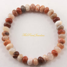 Load image into Gallery viewer, 750090-Roundel-Multi-Color-Genuine-Natural-Agate-Beads-Endless-Elastic-Bracelet