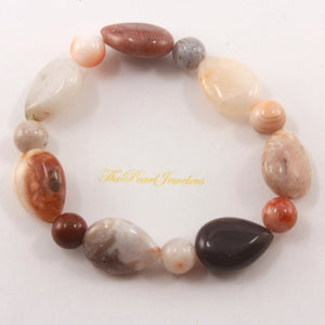 750095-Pear-Shape-Multi-Color-Genuine-Natural-Agate-Beads-Endless-Bracelet