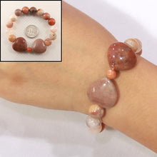 Load image into Gallery viewer, 750104-Genuine-Natural-Multi-Color-Agate-Heart-Beads-Endless-Bracelet