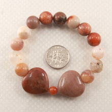 Load image into Gallery viewer, 750104-Genuine-Natural-Multi-Color-Agate-Heart-Beads-Endless-Bracelet
